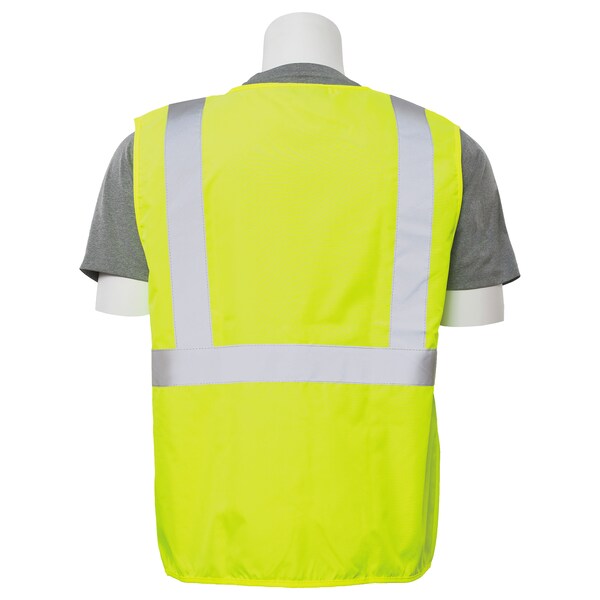 Deltaplus Safety Vest, Woven Oxford, Hi-Viz, Lime, L - 61711
