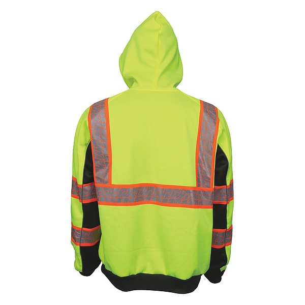 Mcr Safety Hooded Sweatshirt, Lime, 4XL Sz - S2CL3LZX4