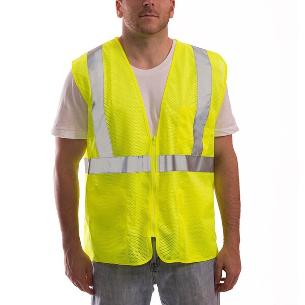 Tingley Hi-Vis Safety Vest S, M Class 2 , Zipper 4 Pockets - V70632.S-M