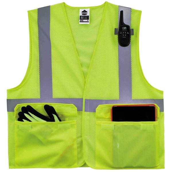 Ergodyne Lime Type R Class 2 Standard Mesh Vest,  - 8220HL