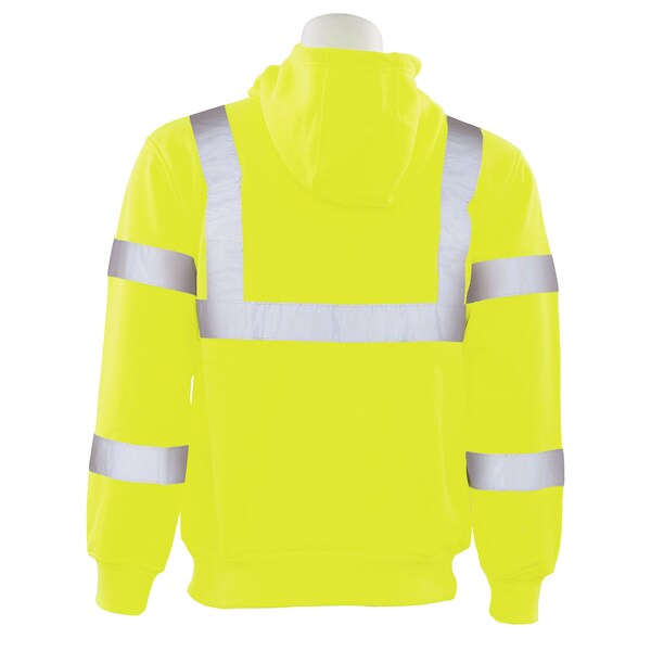 Deltaplus Sweatshirt, Hooded, Zipper, Hi-Viz, Lime, 4XL - 61530