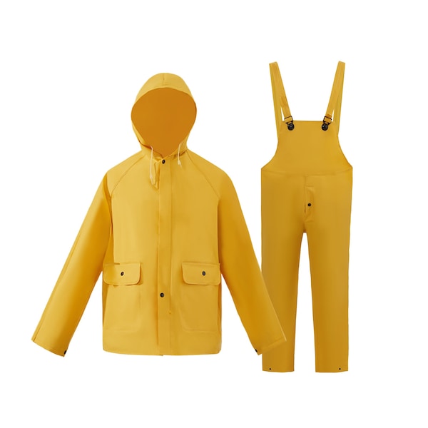 2W International Yellow Heavy Weight Rain Suit, Medium - 7040-SA M