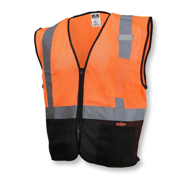 Radians Hi-Vis Econ Blk Bot Mesh Safety Vest-Org/Blk-XL - SV3B-2ZOM-XL