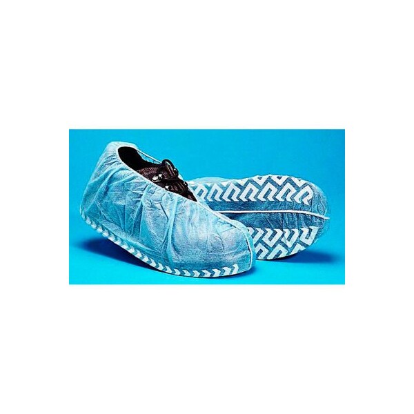 Keystone Safety Polypropylene Non-Skid Shoe Covers, Blue with White Tread, LG, 300/Case - SC-NWI-NS