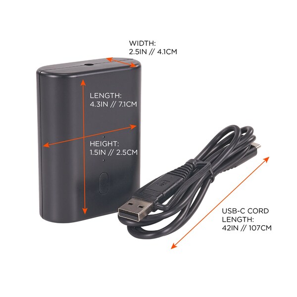 Ergodyne Portable Battery Power Bank, Black - 6495B