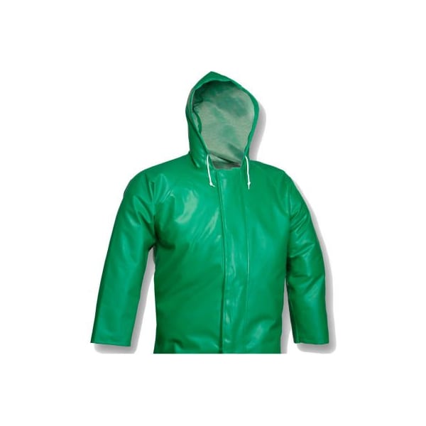 Tingley Tingley J41108 SafetyFlex Storm Fly Front Hooded Jacket, Green, XL - J41108.XL