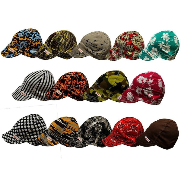 Comeaux Caps Welder's Cap; 1000 Series, 7-5/8 in., Single Sided In Assorted Designs - 10758