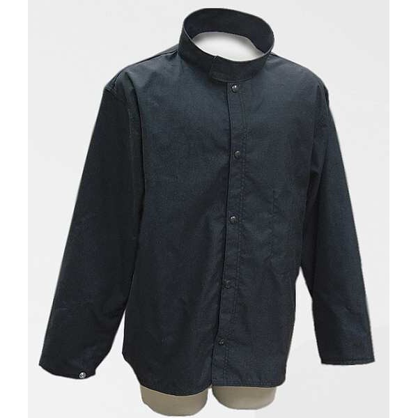 Chicago Protective Apparel FR Jacket, XL, 10 oz Carbon Aramid Blend, Snaps Closure - 600-CX10