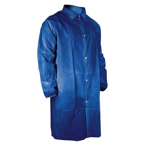 Cellucap Disposable Lab Coat, Polypropylene, Snaps Closure, Blue, 2XL, 25 PK - 3302NXX