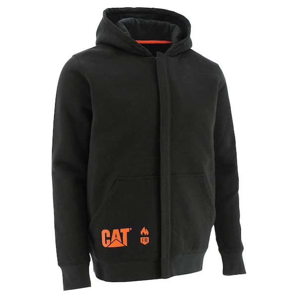 Cat Workwear FR Lightweight Full Zip Hoodie, 2XL, Bla - 1910142-12916