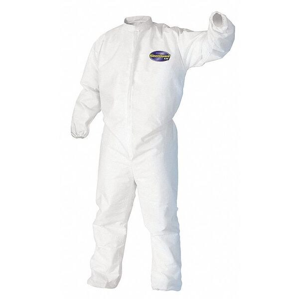 Kleenguard Disposable Coveralls, Collared, 4XL, KleenGuard(TM) A30, Zipper, Open Cuff, Open Ankle, Serged Seam - 46007