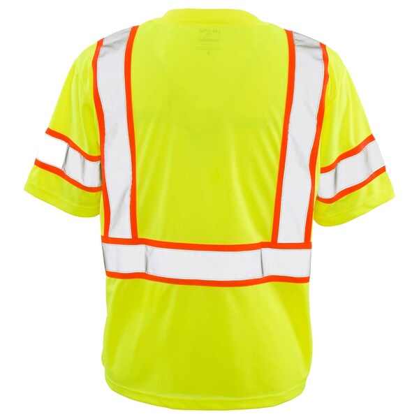 Game Workwear Two-Tone ANSI Class 3 Hi-Vis Tee, Yellow, Size Large - 275R