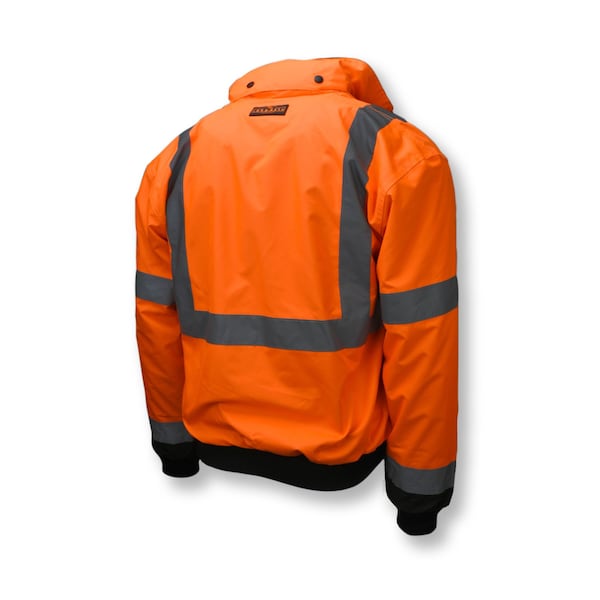 Radians Hi-Vis 2-in-1 Bomber Jacket, 100% Polyester Oxford, 300D, DWR Coated, Hi-Vis Orange / Black, L - SJ110B-3ZOS-L
