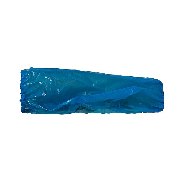 Superior Glove SLPD16EB Protective Sleeve, 16 in Length, 0.68 mil Thick, None Seam, Blue, 100 PK - SLPD16EB-L