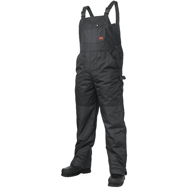 Tough Duck 7910 Insulated Bib Overalls, Polyester, 600 den Fabric Weight, 32 in Inseam, Black, L - 791016