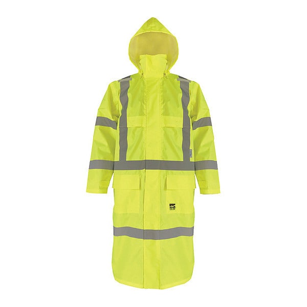 Open Road Coat, Polyester/PU, Hi-Viz, 2XL - D6323LCG-XXL