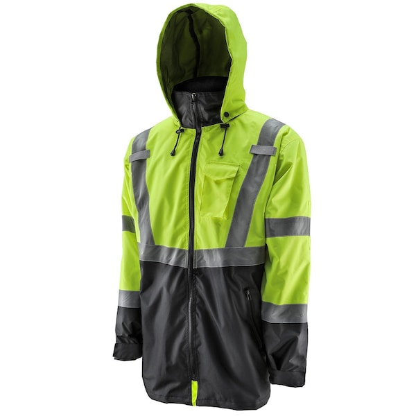 Lift Safety HI-Vis Parka Jacket, 100% Polyester 300D Oxford, Class 3 Type R, Yellow/Black, L - AVP-17HVKL