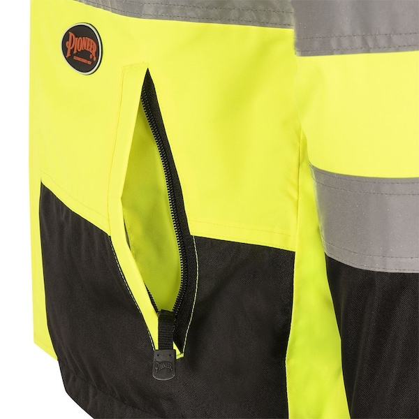 Pioneer Polyester, Zipper with Snap Storm Placket, Hi-Vis Yellow, S - V1140460U-S