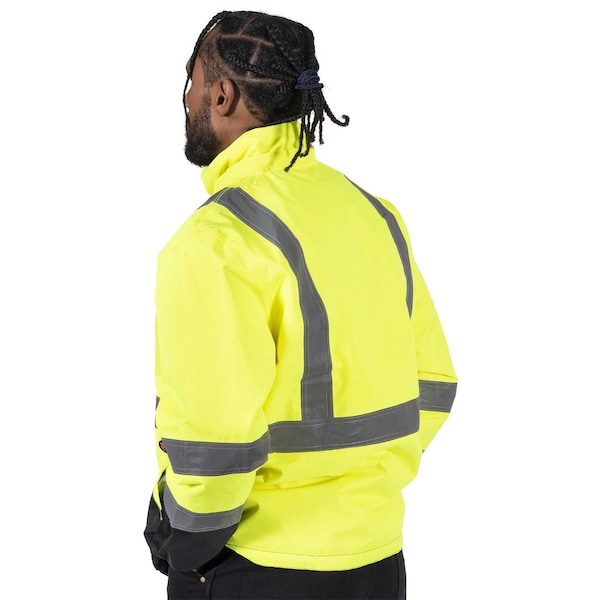 Pioneer Polyester, Zipper with Snap Storm Placket, Hi-Vis Yellow, S - V1140460U-S