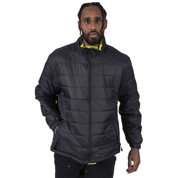 Pioneer Polyester, Zipper with Snap Storm Placket, Hi-Vis Yellow, S - V1140460U-S
