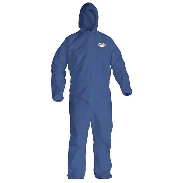 Kleenguard Disposable Coveralls, Hooded, 3XL, SMMMS, Zipper, Elastic Cuff, Elastic Ankle, Serged Seam, 20 PK - 58516