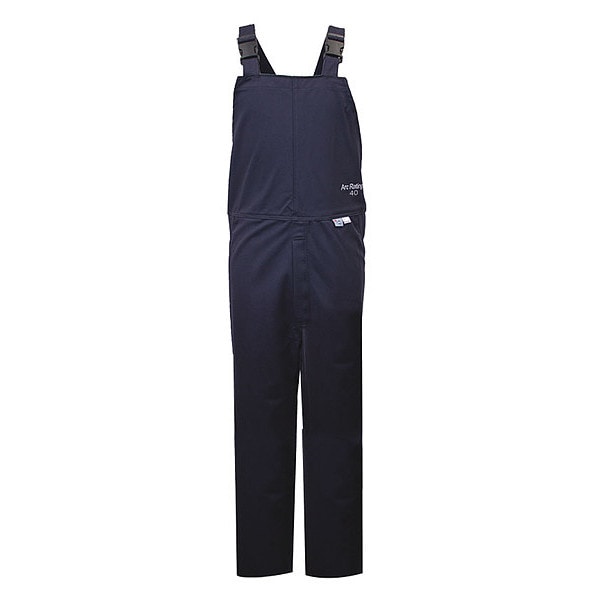 National Safety Apparel Bib Overalls, 40 cal/sq cm ATPV, 32 in Inseam, UltraSoft(R), Buckle - C45UQUQ40MD32