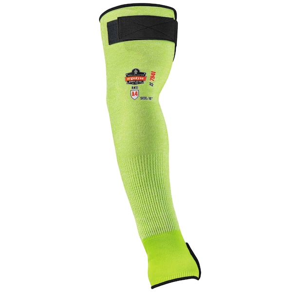 Ergodyne 18" Lime Cut-Resistant Protective Arm Sleeve Pair, PK144 - 7941CAPR18