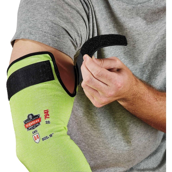 Ergodyne 18" Lime Cut-Resistant Protective Arm Sleeve Pair, PK144 - 7941CAPR18