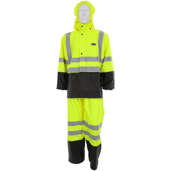 Mcr Safety Garments, .40mm Pu/ Poly, 3 Pc Suit, 2 tone XL - 5182SXL