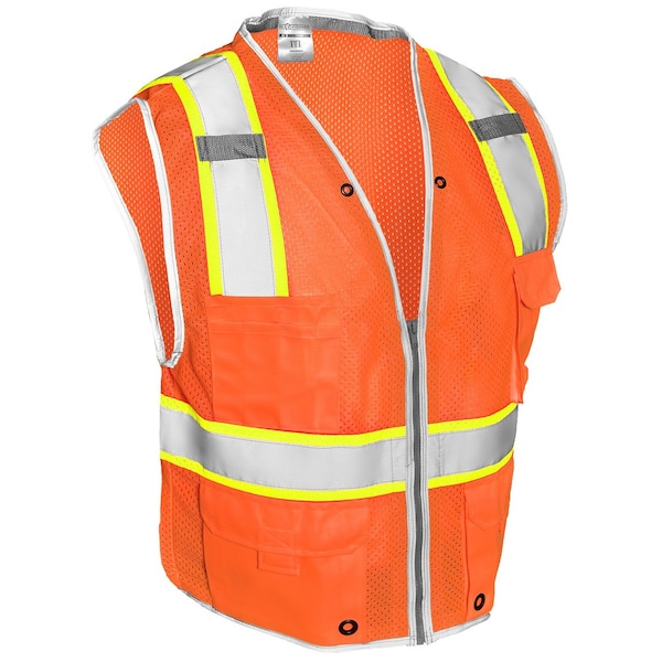 Kishigo 3X, Orange, Class 2, Premium Brilliant Series Heavy Duty Vest - 1511-3X