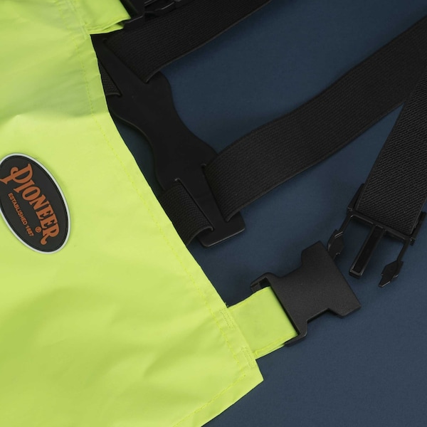 Pioneer Safety Rain Suit, Hi-Vis Orange, S, Polyester|PVC, 0.18 mm Thick, Folds and zips into collar, S - V1080160U-S