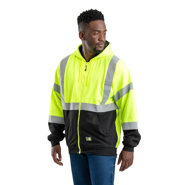 Berne Hi Vis Class 3 Color Block Hooded Sweats - HVF023