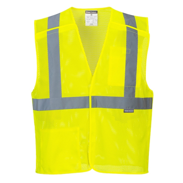 Portwest Hi-Vis Economy Breakaway Vest 2XL Class Class 2 , Hook & Loop 2 Pockets - US384