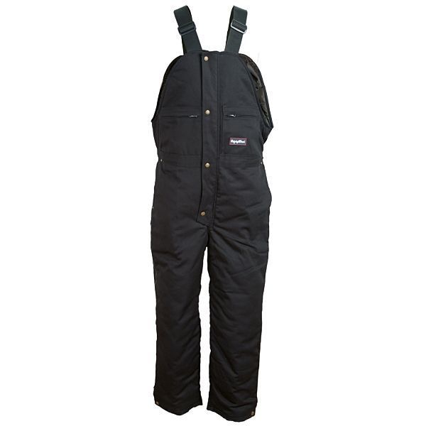 Refrigiwear 0685 Insulated Bib Overalls, Cotton, 7.5 oz Fabric Weight, 32 in Inseam, Black, 3XL - 0685RBLK3XL