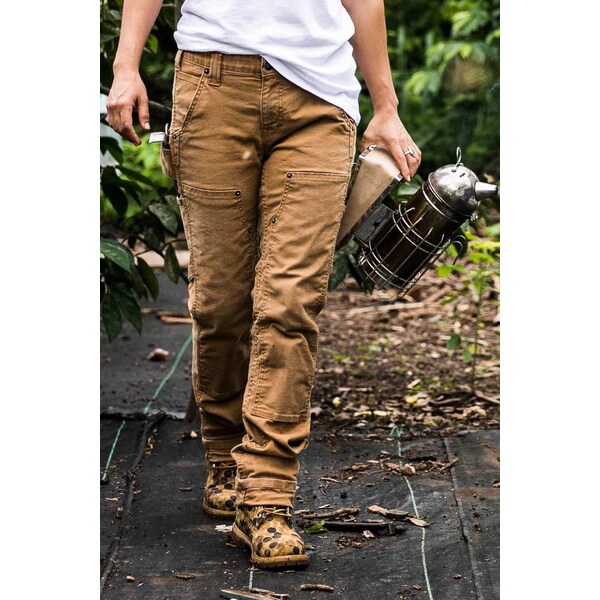 Dovetail Workwear Women's Work Pant, 2, Saddle Brown, 97% cotton / 3% spandex - DWS21P5C-220-2X28
