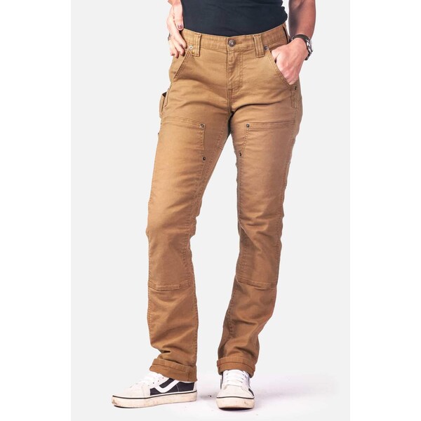 Dovetail Workwear Women's Work Pant, 2, Saddle Brown, 97% cotton / 3% spandex - DWS21P5C-220-2X28