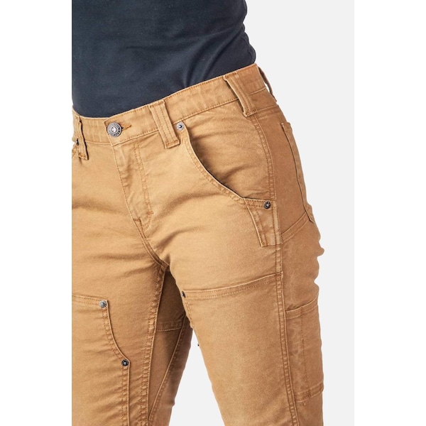 Dovetail Workwear Women's Work Pant, 2, Saddle Brown, 97% cotton / 3% spandex - DWS21P5C-220-2X28