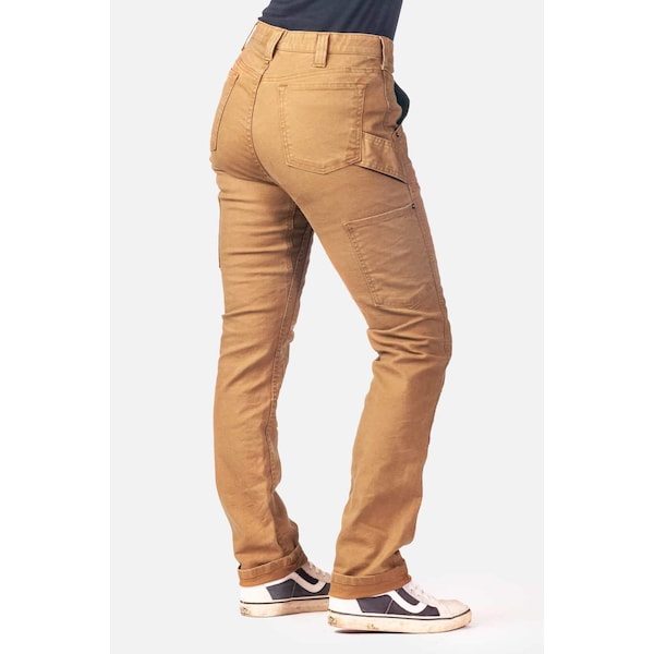 Dovetail Workwear Women's Work Pant, 2, Saddle Brown, 97% cotton / 3% spandex - DWS21P5C-220-2X28