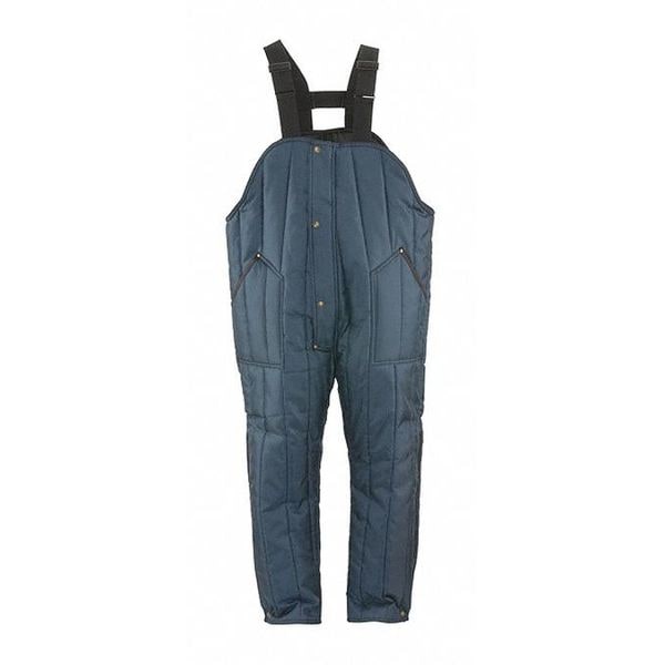 Refrigiwear 0985 Bib Overalls, Polyester, 6 oz Fabric Weight, 31 in Inseam, Navy, XL - 0985RNAVXLG