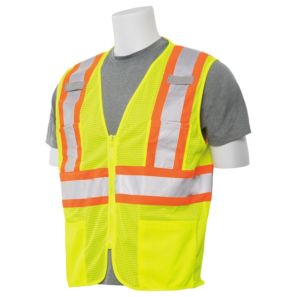 Deltaplus Vest, Hi-Viz, Lime, Contrasting Trim, 6X - 61830
