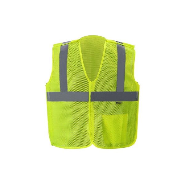 2W International Lime One Size Fits All* High Viz Economy Vest, Lime, Class 2 - EN520C-2