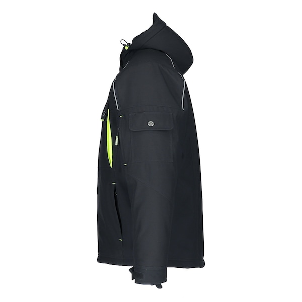 Refrigiwear Black Regular Medium Extreme Ss Hooded Jkt With Reflective Trim - 8750RBLKMED
