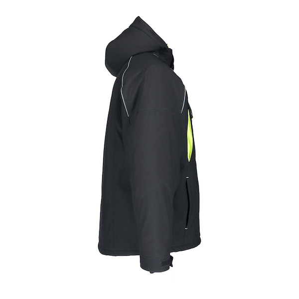 Refrigiwear Black Regular Medium Extreme Ss Hooded Jkt With Reflective Trim - 8750RBLKMED