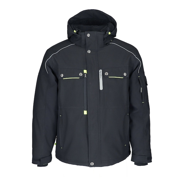 Refrigiwear Black Regular Medium Extreme Ss Hooded Jkt With Reflective Trim - 8750RBLKMED