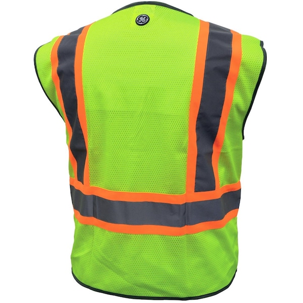Ge Hi-Vis Safety Vest L Class 2 , Zipper 2 Pockets - GV078GL