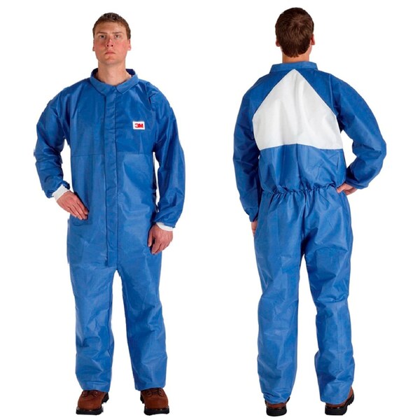 3M 4530 Disposable Coverall, L, Blue, Elastic Ankle, 25 PK - 7000089024