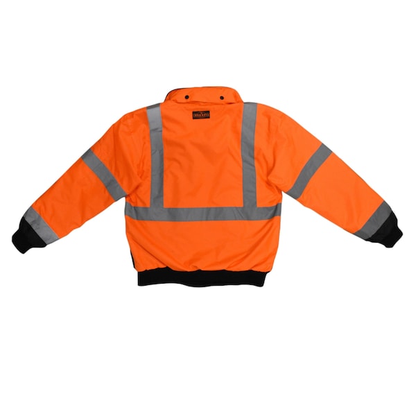 Radians Hi-Vis 2-in-1 Bomber Jacket, 100% Polyester Oxford, 300D, DWR Coated, Hi-Vis Orange / Black, 3XL - SJ110B-3ZOS-3X