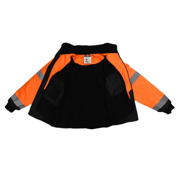Radians Hi-Vis 2-in-1 Bomber Jacket, 100% Polyester Oxford, 300D, DWR Coated, Hi-Vis Orange / Black, 3XL - SJ110B-3ZOS-3X