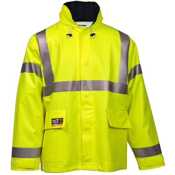 Tingley Hi-Viz Ylw Quad-Hazard Arc Flash And Flash Fire-Resistant Jacket,  - J44122.XL