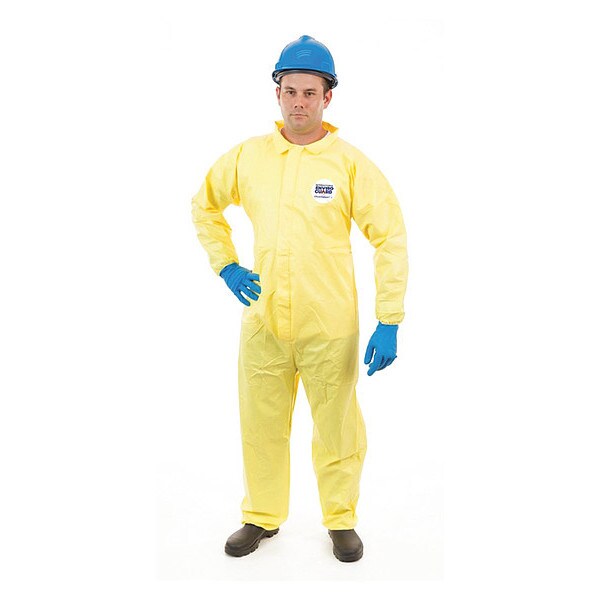 International Enviroguard Chemical Splash Coverall, S, Yellow, PK12, S, 12 PK, Yellow - 7012YS